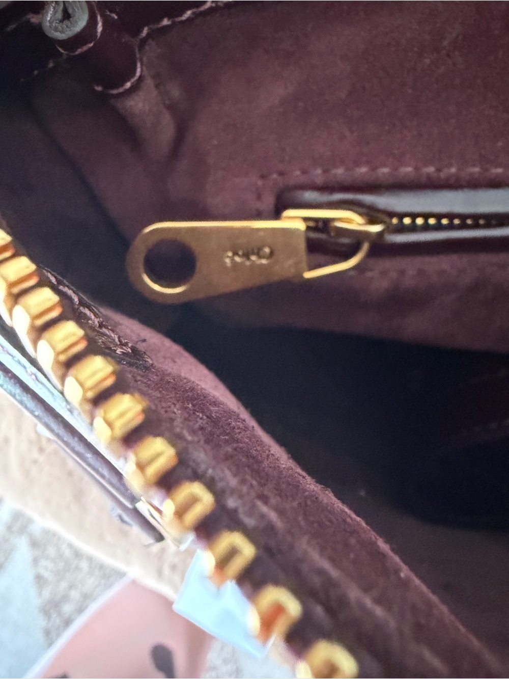 Chloe Small Top Handle Bag in Deep Burgundy - Picture 9 of 12
